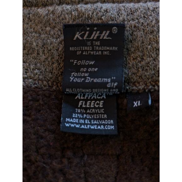 Kuhl Alpace Fleece Brown Mens Sweater XL - Picture 8 of 8